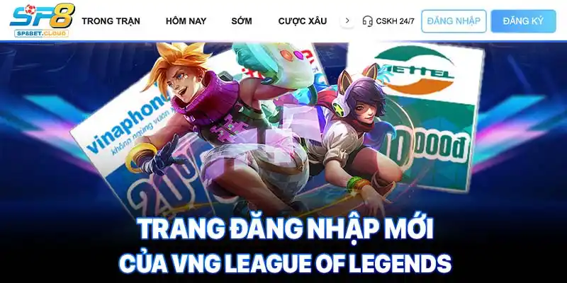 Trang đăng nhập mới của VNG League of Legends